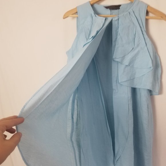NWT To The Max light blue sleeveless mini layered dress size XS (104) - Picture 5 of 9